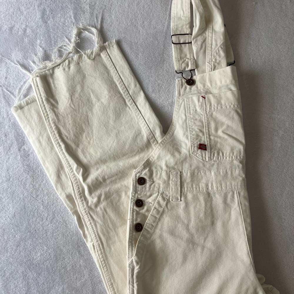 Dickies white Denim overalls